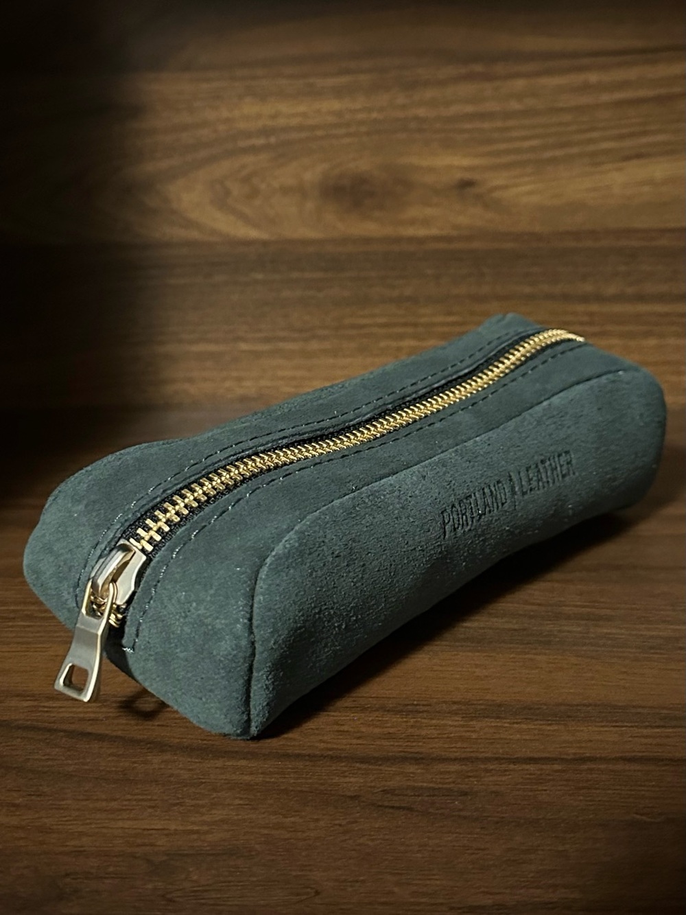 PLG Peppercorn Grey Suede Ballpark Pouch